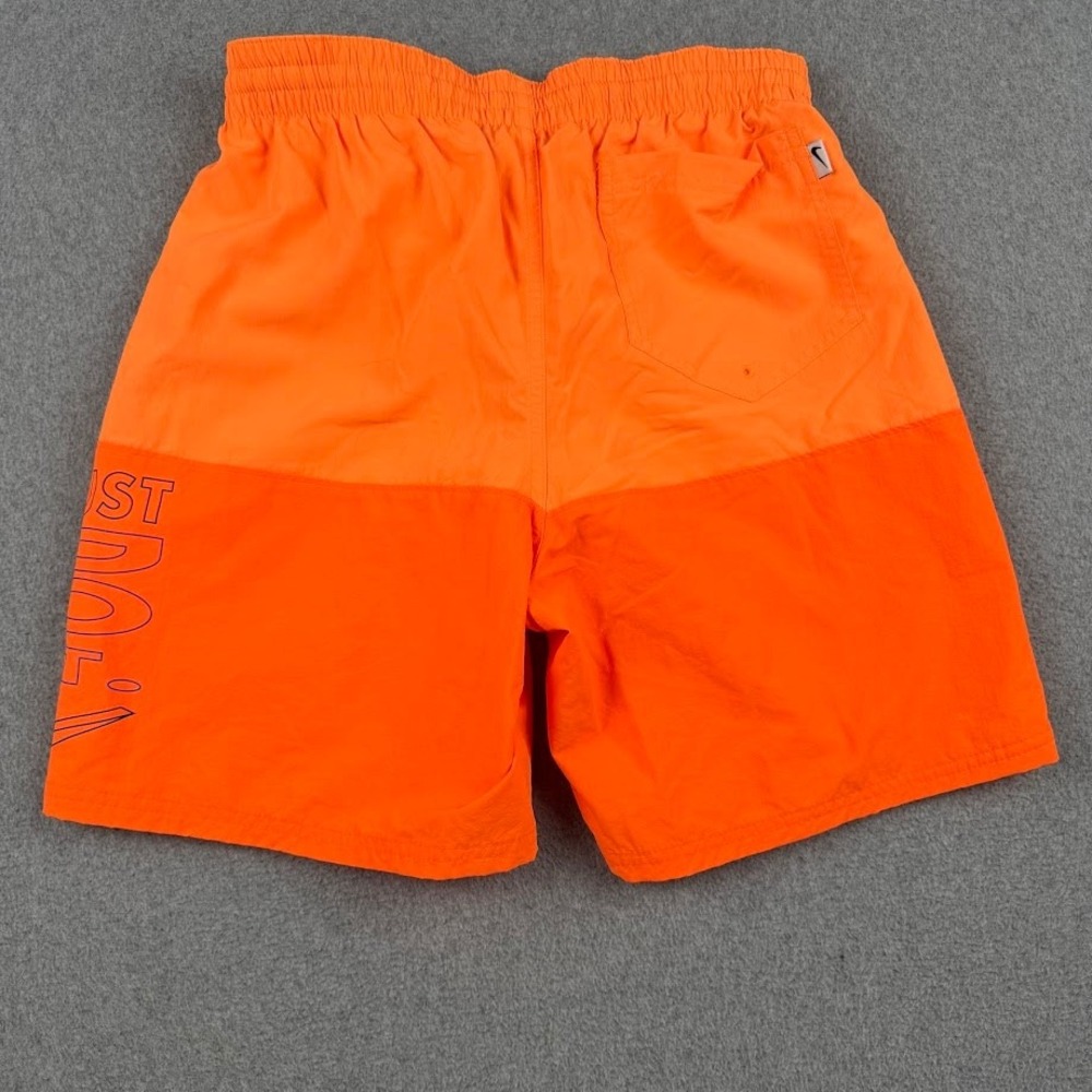 Nike Swim Trunks Mens Small NESSC456 Orange Just Do It Recycled Move To Zero NEW